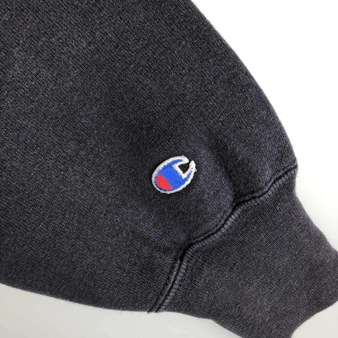 90'S Champion Reverse Weave Embroidered Tag College Sweatshirt, Made in USA, Women's Size S (approx.) cotton black type Vintage Second Hand