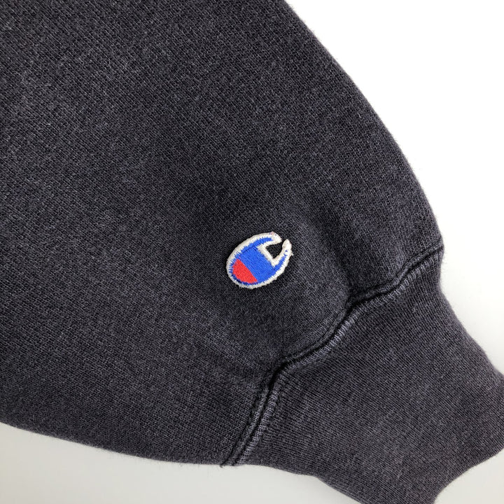 90'S Champion Reverse Weave Embroidered Tag College Sweatshirt, Made in USA, Women's Size S (approx.) cotton black type Vintage Second Hand