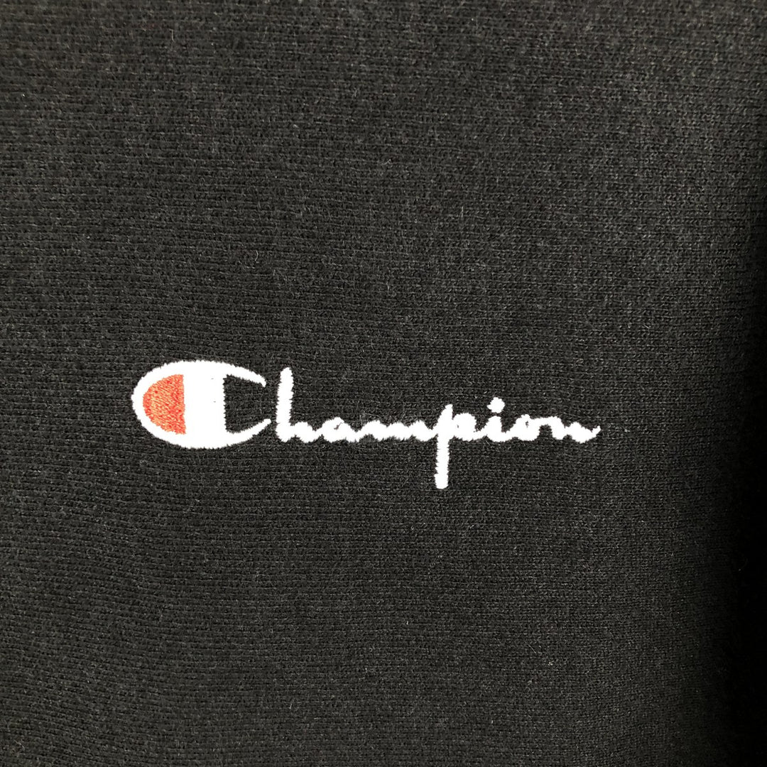 Champion REVERSE WEAVE Logo Sweatshirt (Women's Size S) cotton black type Vintage Second Hand