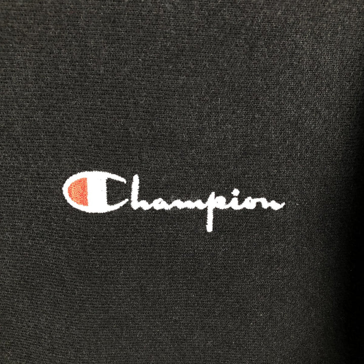 Champion REVERSE WEAVE Logo Sweatshirt (Women's Size S) cotton black type Vintage Second Hand