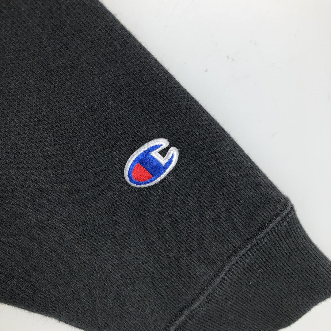 Champion REVERSE WEAVE Logo Sweatshirt (Women's Size S) cotton black type Vintage Second Hand