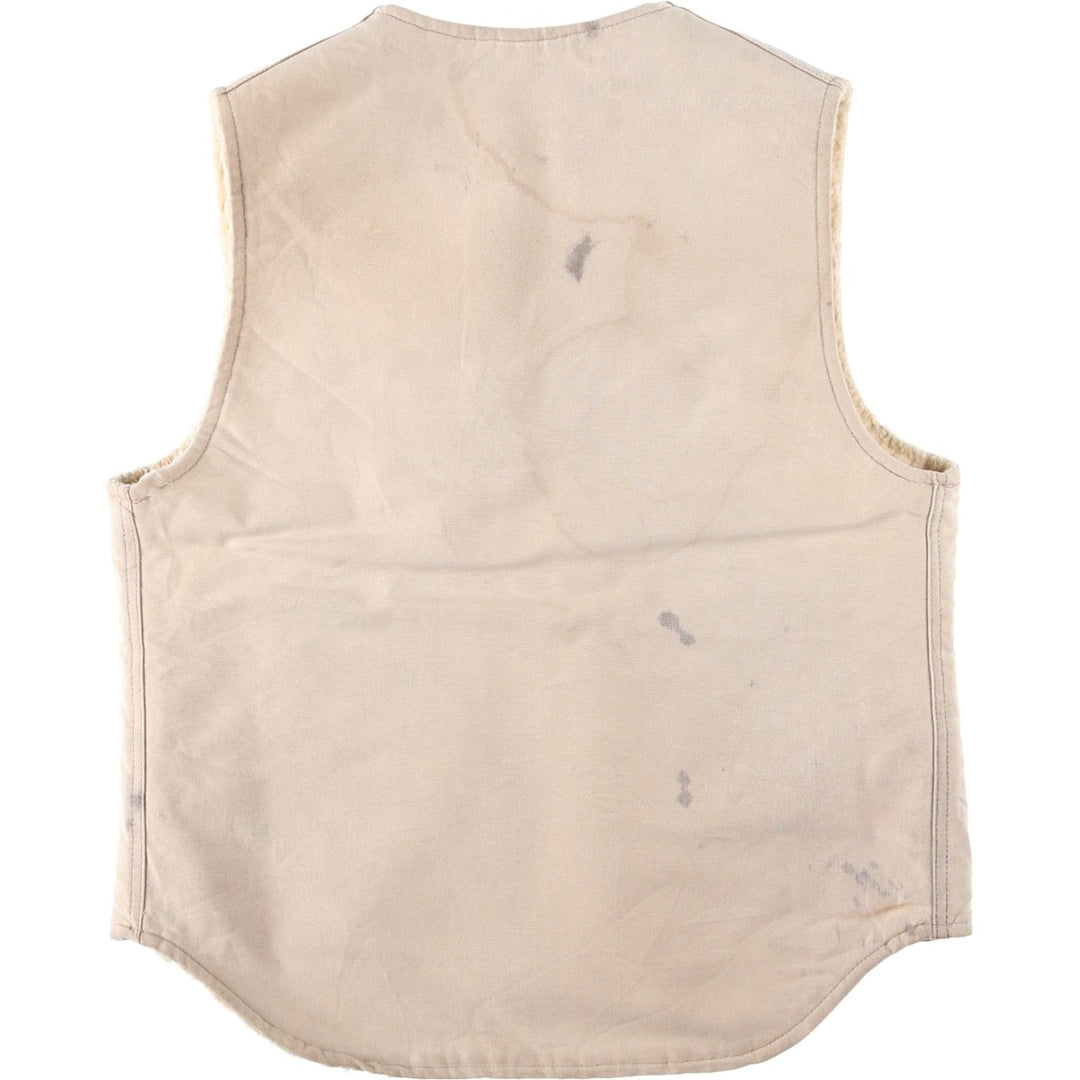 80s-90'S Carhartt 6SV Duck Vest, Made in USA, Men's Size M (approx.), Vintage cotton Beige type Vintage Second Hand
