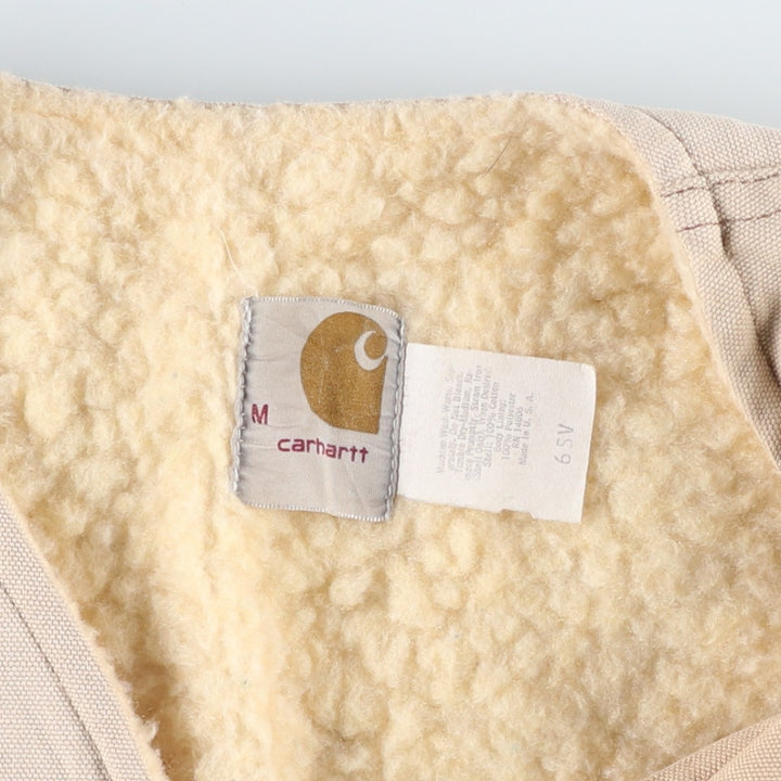 80s-90'S Carhartt 6SV Duck Vest, Made in USA, Men's Size M (approx.), Vintage cotton Beige type Vintage Second Hand