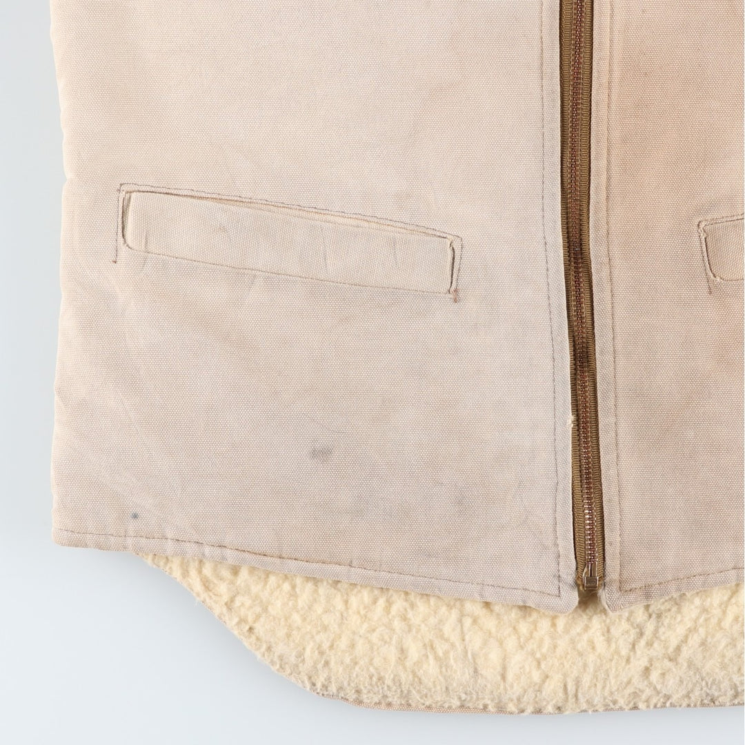 80s-90'S Carhartt 6SV Duck Vest, Made in USA, Men's Size M (approx.), Vintage cotton Beige type Vintage Second Hand