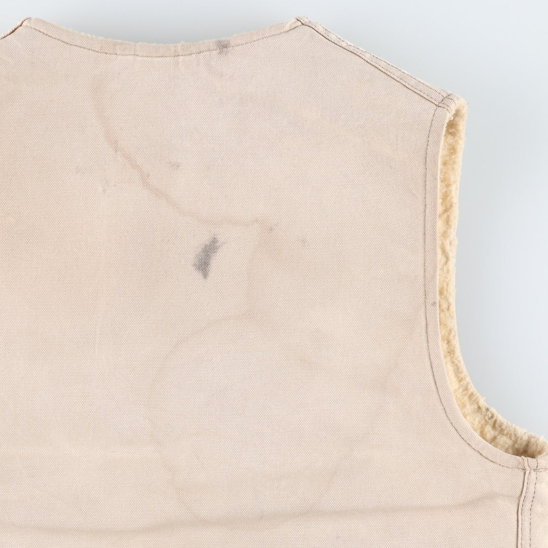 80s-90'S Carhartt 6SV Duck Vest, Made in USA, Men's Size M (approx.), Vintage cotton Beige type Vintage Second Hand