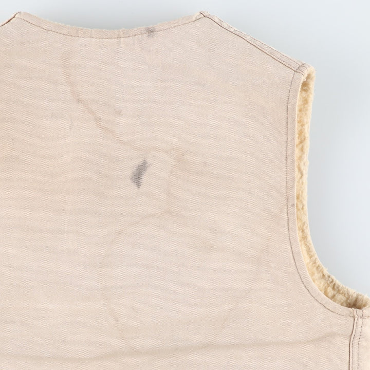80s-90'S Carhartt 6SV Duck Vest, Made in USA, Men's Size M (approx.), Vintage cotton Beige type Vintage Second Hand