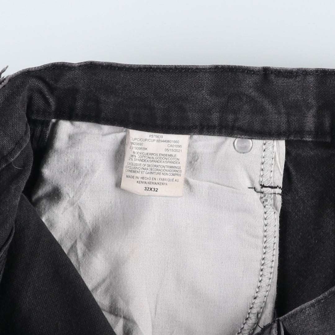 Dickies Black Denim Painter Pants, Men's Size W34 (approx.) cotton black type Vintage Second Hand