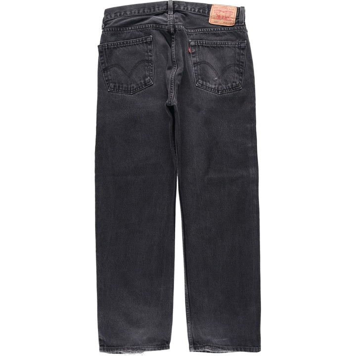 2000'S Levi's 505 Regular Fit Black Denim Tapered Denim Pants, Men's Size 36 cotton black type Vintage Second Hand