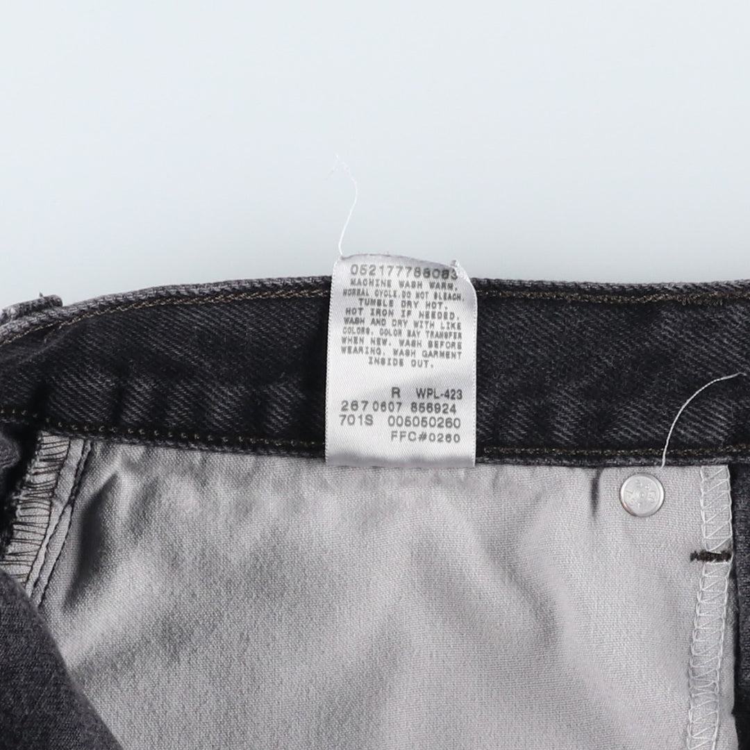 2000'S Levi's 505 Regular Fit Black Denim Tapered Denim Pants, Men's Size 36 cotton black type Vintage Second Hand