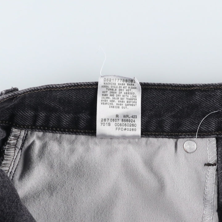 2000'S Levi's 505 Regular Fit Black Denim Tapered Denim Pants, Men's Size 36 cotton black type Vintage Second Hand