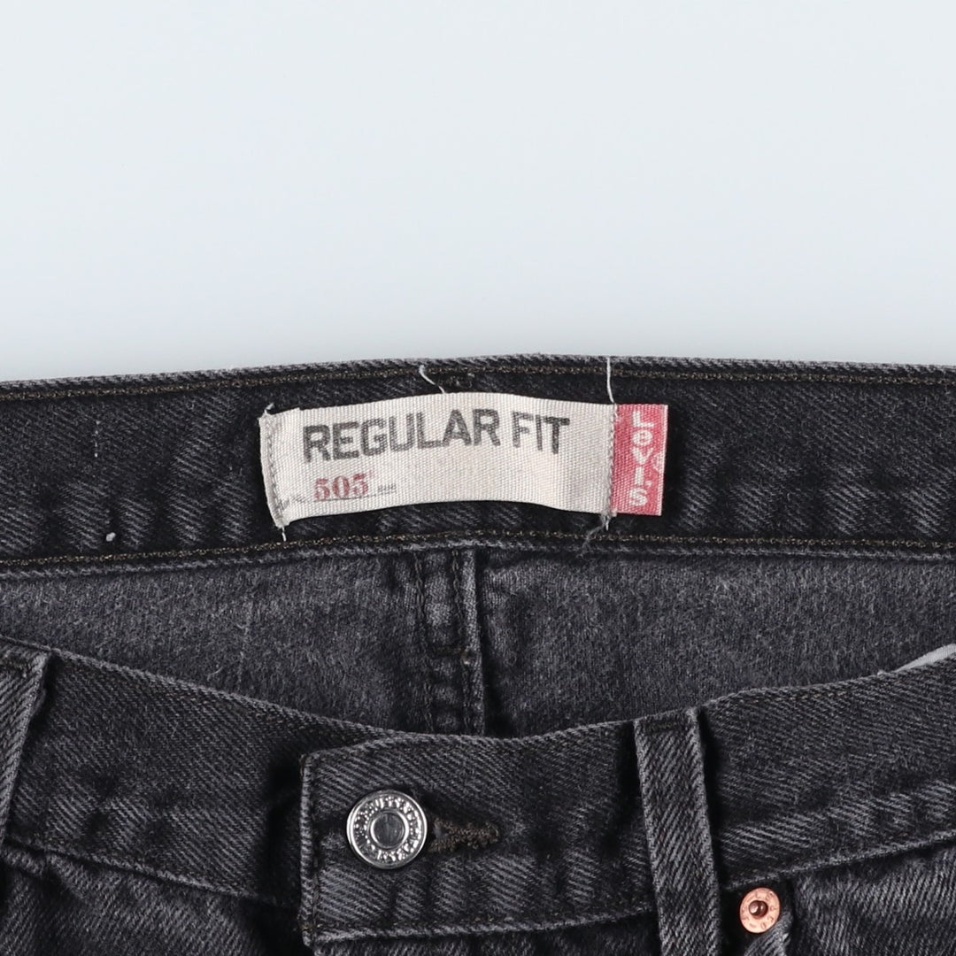 2000'S Levi's 505 Regular Fit Black Denim Tapered Denim Pants, Men's Size 36 cotton black type Vintage Second Hand