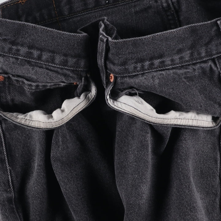 2000'S Levi's 505 Regular Fit Black Denim Tapered Denim Pants, Men's Size 36 cotton black type Vintage Second Hand