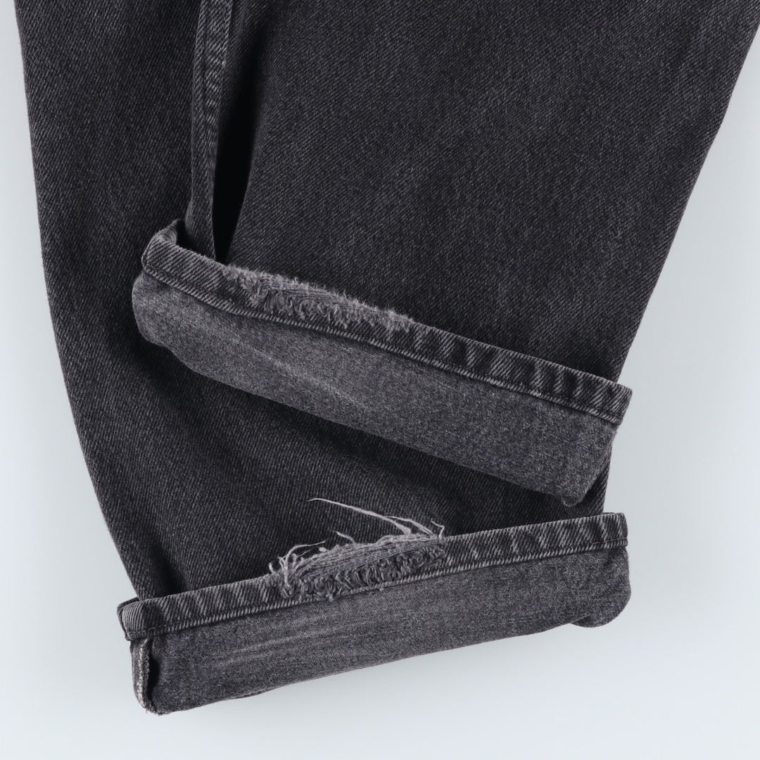 2000'S Levi's 505 Regular Fit Black Denim Tapered Denim Pants, Men's Size 36 cotton black type Vintage Second Hand