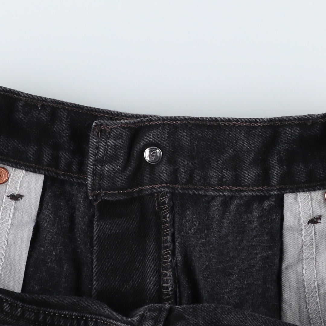 2000'S Levi's 505 Regular Fit Black Denim Tapered Denim Pants, Men's Size 35 cotton black type Vintage Second Hand