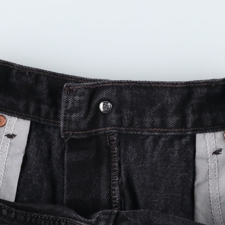 2000'S Levi's 505 Regular Fit Black Denim Tapered Denim Pants, Men's Size 35 cotton black type Vintage Second Hand