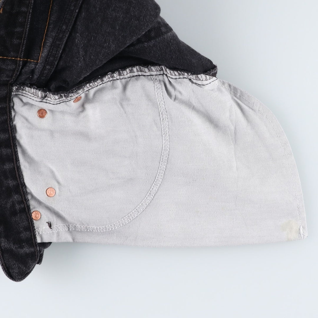 2000'S Levi's 505 Regular Fit Black Denim Tapered Denim Pants, Men's Size 35 cotton black type Vintage Second Hand