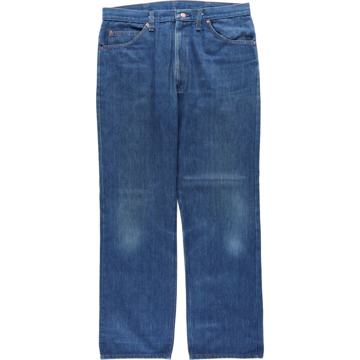 1970'S Sears Thumbs Up Regular Fit Flare Cut Denim Pants, Men's W35 (approx.), Vintage unclear blue type Vintage Second Hand