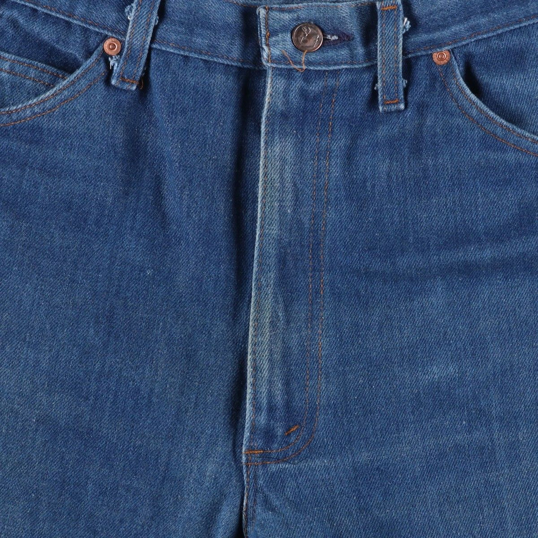 1970'S Sears Thumbs Up Regular Fit Flare Cut Denim Pants, Men's W35 (approx.), Vintage unclear blue type Vintage Second Hand