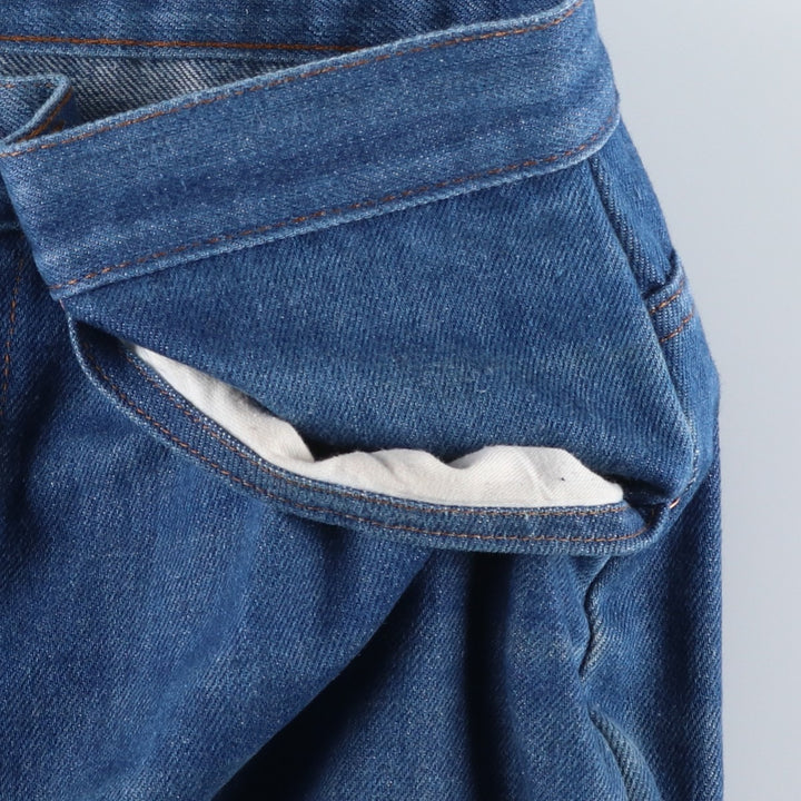 1970'S Sears Thumbs Up Regular Fit Flare Cut Denim Pants, Men's W35 (approx.), Vintage unclear blue type Vintage Second Hand