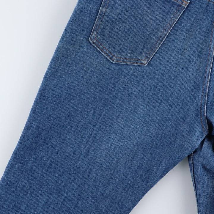 1970'S Sears Thumbs Up Regular Fit Flare Cut Denim Pants, Men's W35 (approx.), Vintage unclear blue type Vintage Second Hand