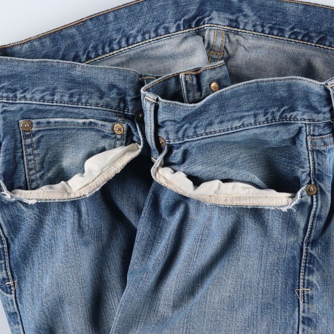 Ralph Lauren POLO RALPH LAUREN Straight Denim Pants, Men's Size W39 (approx.) cotton blue type Vintage Second Hand