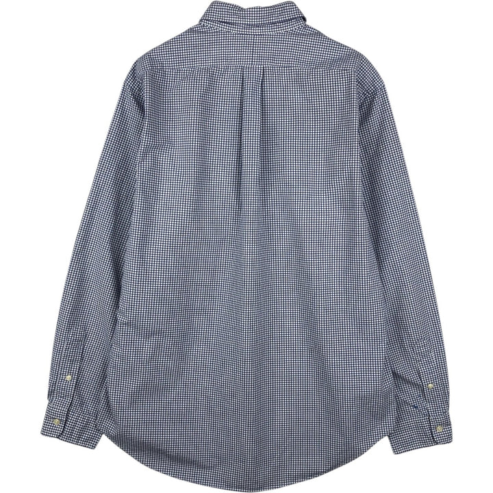 Ralph Lauren Classic Fit Long Sleeve Button Down Check Shirt, Men's Size L cotton white type Vintage Second Hand