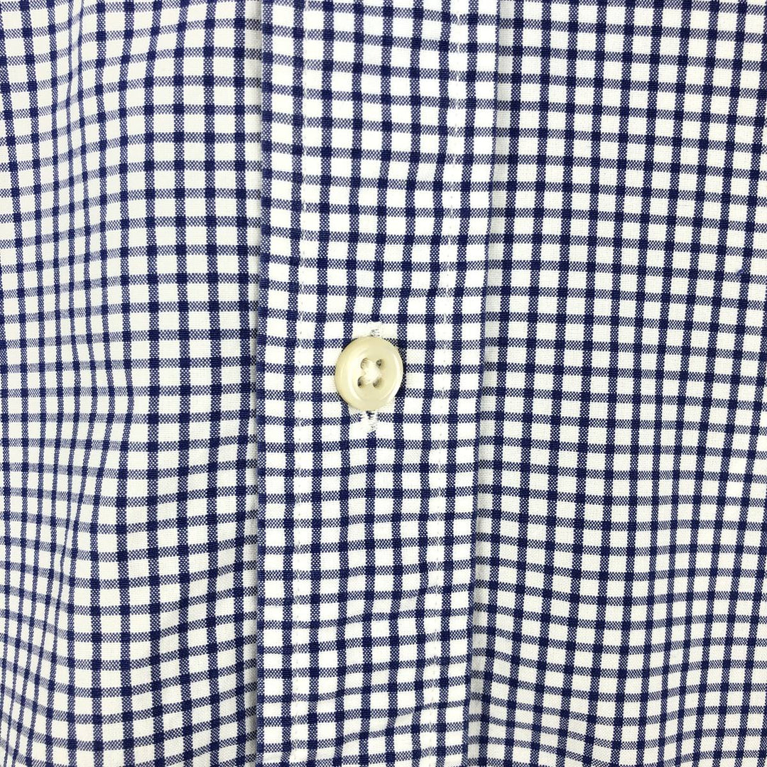 Ralph Lauren Classic Fit Long Sleeve Button Down Check Shirt, Men's Size L cotton white type Vintage Second Hand