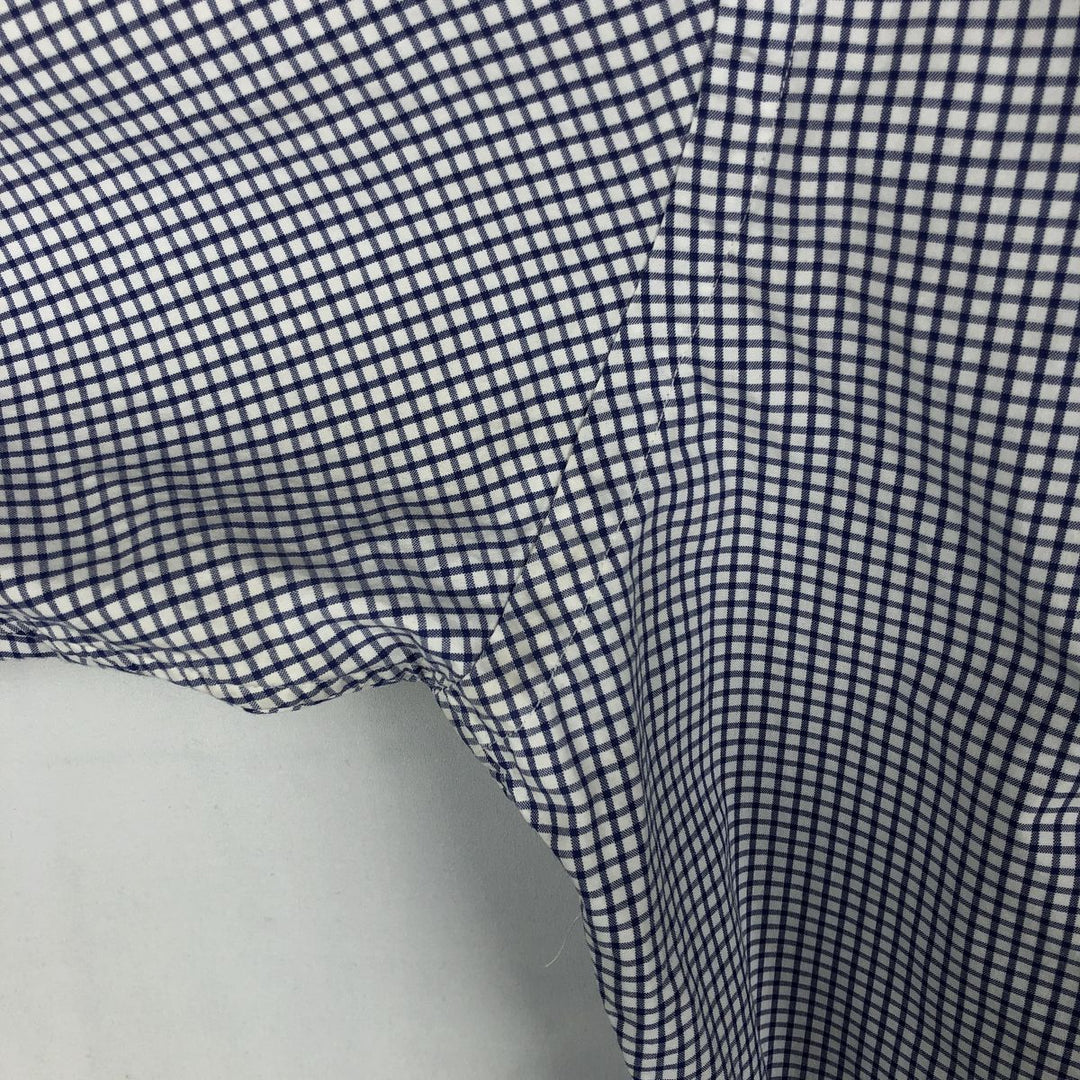 Ralph Lauren Classic Fit Long Sleeve Button Down Check Shirt, Men's Size L cotton white type Vintage Second Hand