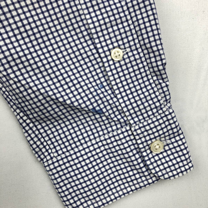 Ralph Lauren Classic Fit Long Sleeve Button Down Check Shirt, Men's Size L cotton white type Vintage Second Hand