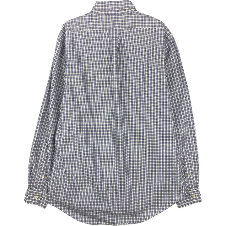Ralph Lauren CUSTOM FIT long sleeve button down check shirt men's size M cotton white type Vintage Second Hand