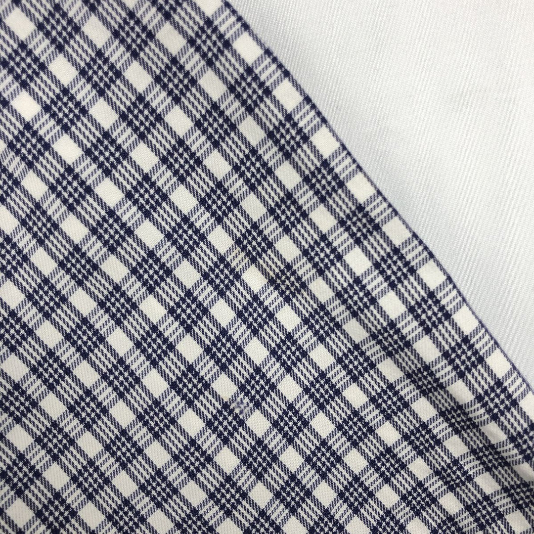 Ralph Lauren CUSTOM FIT long sleeve button down check shirt men's size M cotton white type Vintage Second Hand