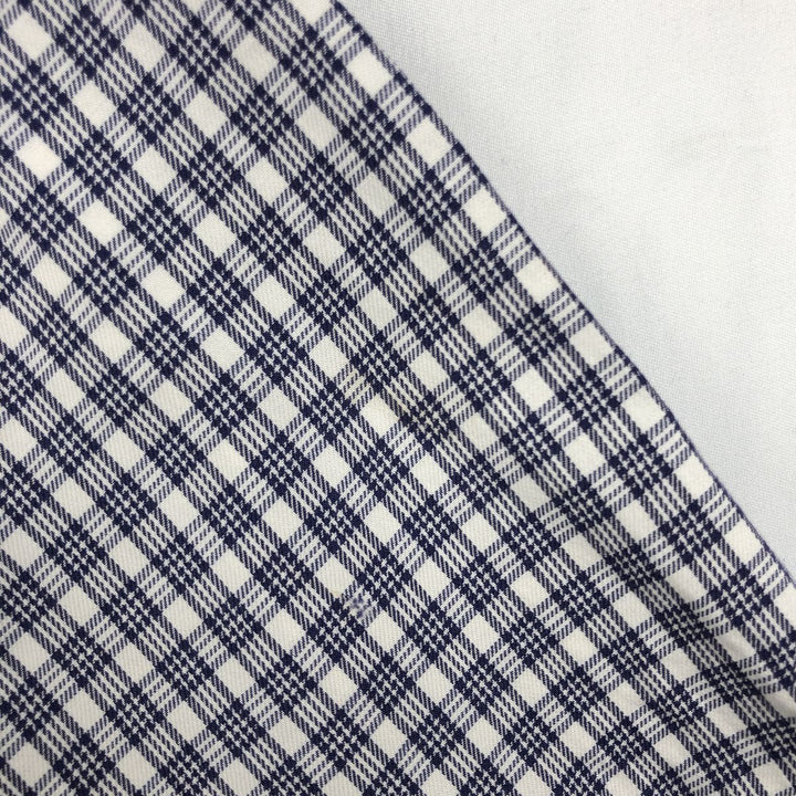 Ralph Lauren CUSTOM FIT long sleeve button down check shirt men's size M cotton white type Vintage Second Hand