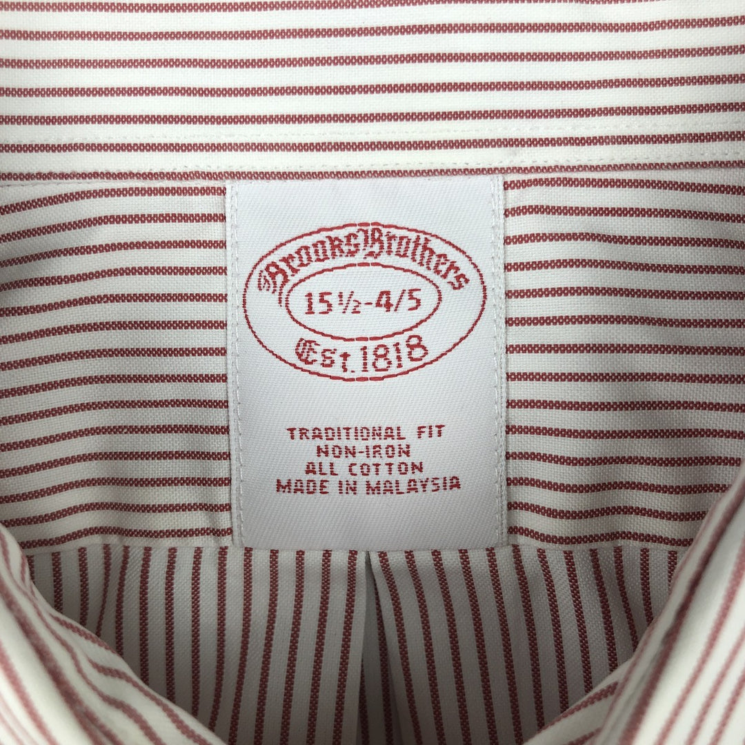 Brooks Brothers Est.1818 Long Sleeve Cotton Striped Shirt, Men's M Size cotton white type Vintage Second Hand