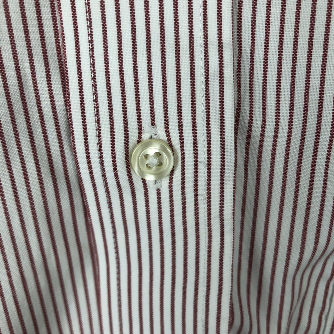Brooks Brothers Est.1818 Long Sleeve Cotton Striped Shirt, Men's M Size cotton white type Vintage Second Hand