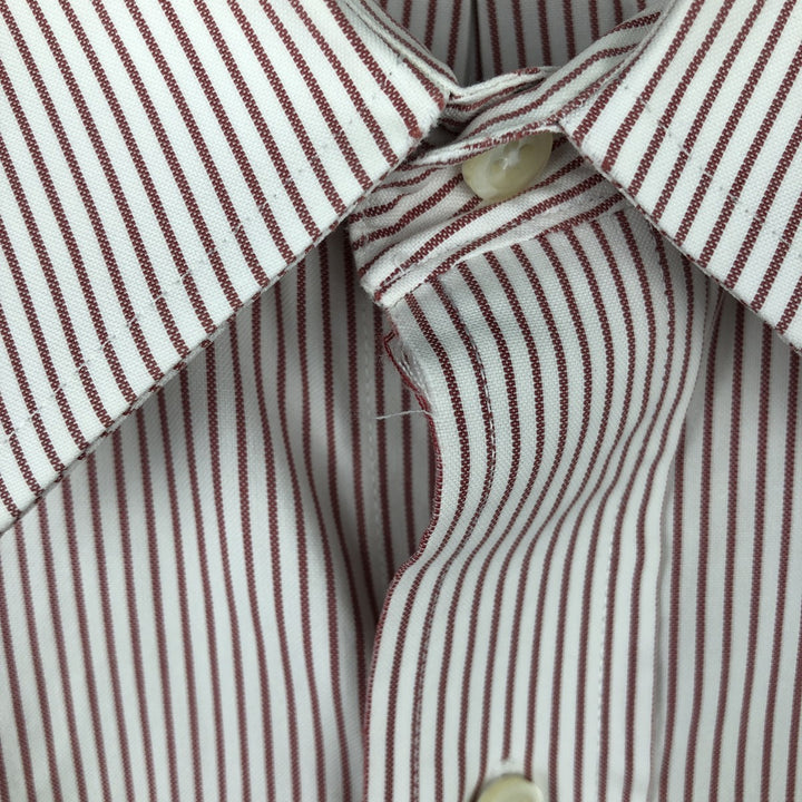 Brooks Brothers Est.1818 Long Sleeve Cotton Striped Shirt, Men's M Size cotton white type Vintage Second Hand