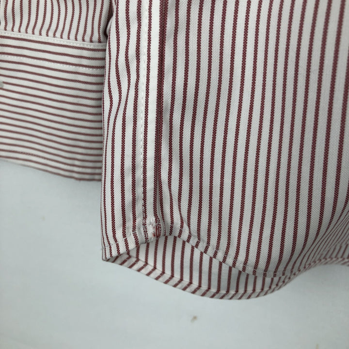 Brooks Brothers Est.1818 Long Sleeve Cotton Striped Shirt, Men's M Size cotton white type Vintage Second Hand