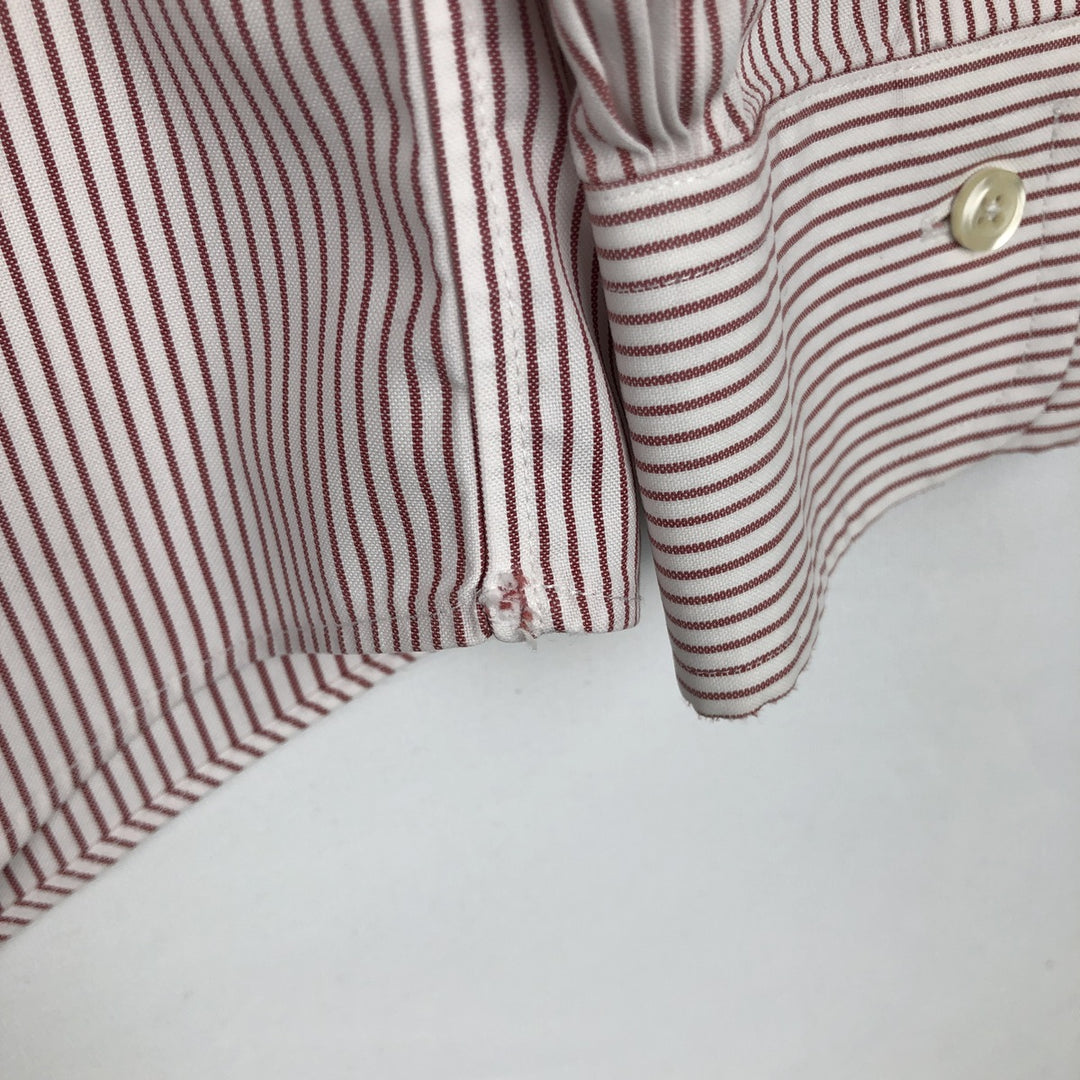 Brooks Brothers Est.1818 Long Sleeve Cotton Striped Shirt, Men's M Size cotton white type Vintage Second Hand