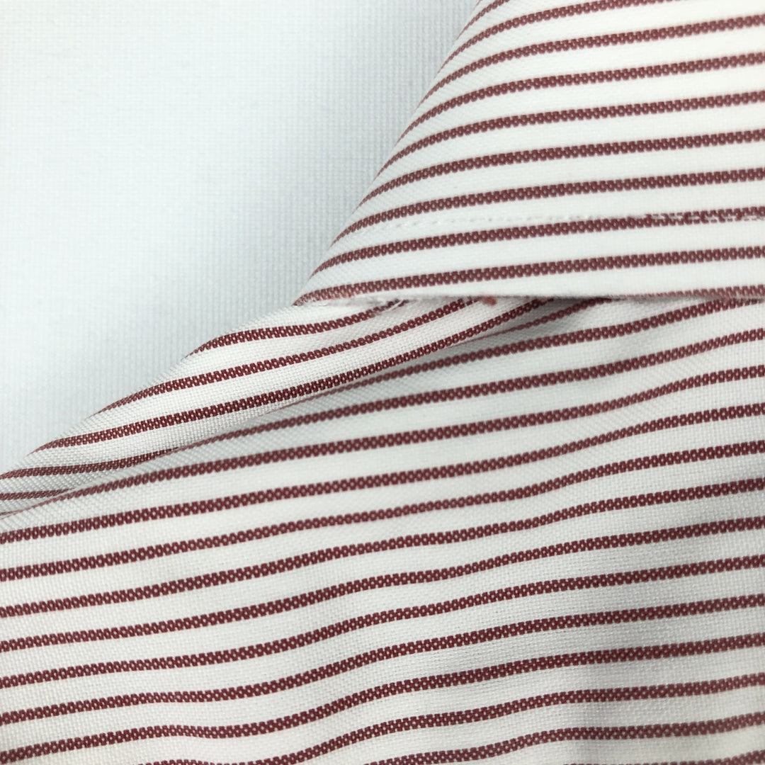 Brooks Brothers Est.1818 Long Sleeve Cotton Striped Shirt, Men's M Size cotton white type Vintage Second Hand