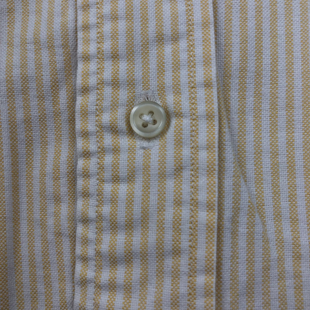 Ralph Lauren long-sleeved button-down striped shirt, men's size S cotton yellow type Vintage Second Hand