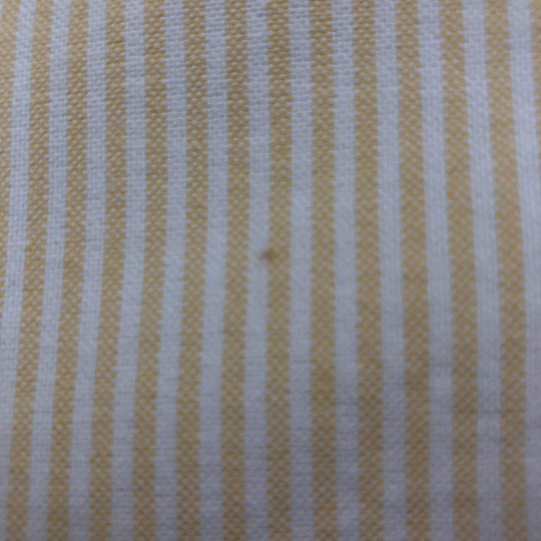 Ralph Lauren long-sleeved button-down striped shirt, men's size S cotton yellow type Vintage Second Hand