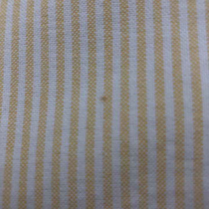 Ralph Lauren long-sleeved button-down striped shirt, men's size S cotton yellow type Vintage Second Hand