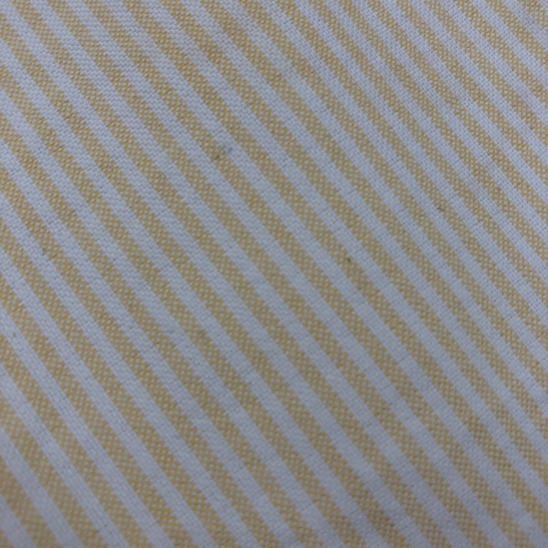 Ralph Lauren long-sleeved button-down striped shirt, men's size S cotton yellow type Vintage Second Hand