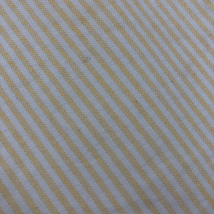 Ralph Lauren long-sleeved button-down striped shirt, men's size S cotton yellow type Vintage Second Hand