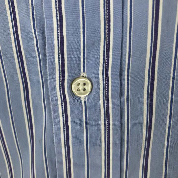 Ralph Lauren Classic Fit Long Sleeve Button Down Striped Shirt Men's XL cotton blue type Vintage Second Hand