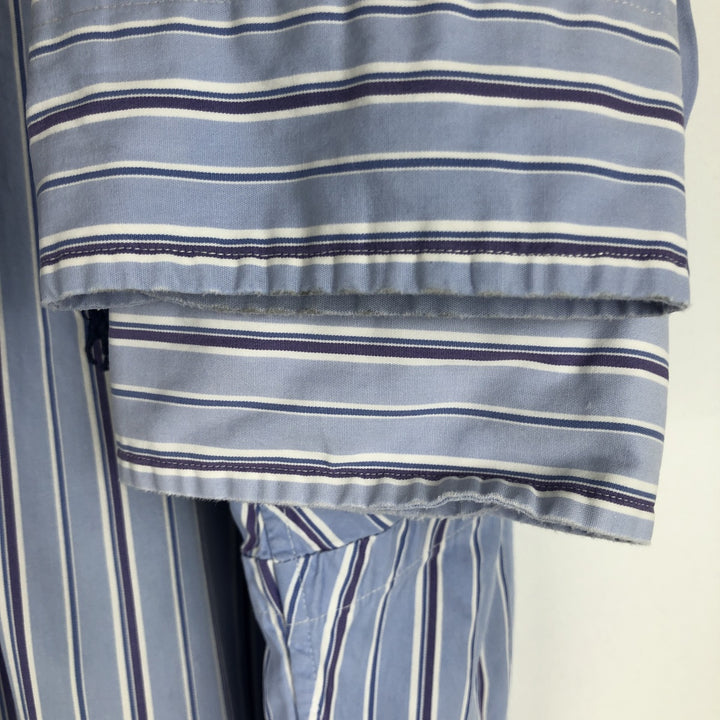 Ralph Lauren Classic Fit Long Sleeve Button Down Striped Shirt Men's XL cotton blue type Vintage Second Hand