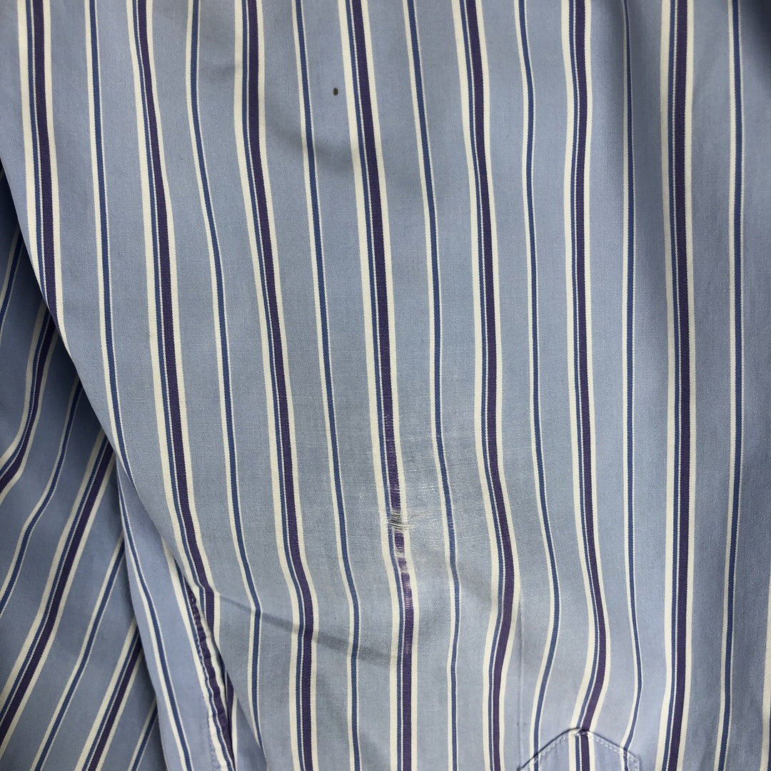 Ralph Lauren Classic Fit Long Sleeve Button Down Striped Shirt Men's XL cotton blue type Vintage Second Hand