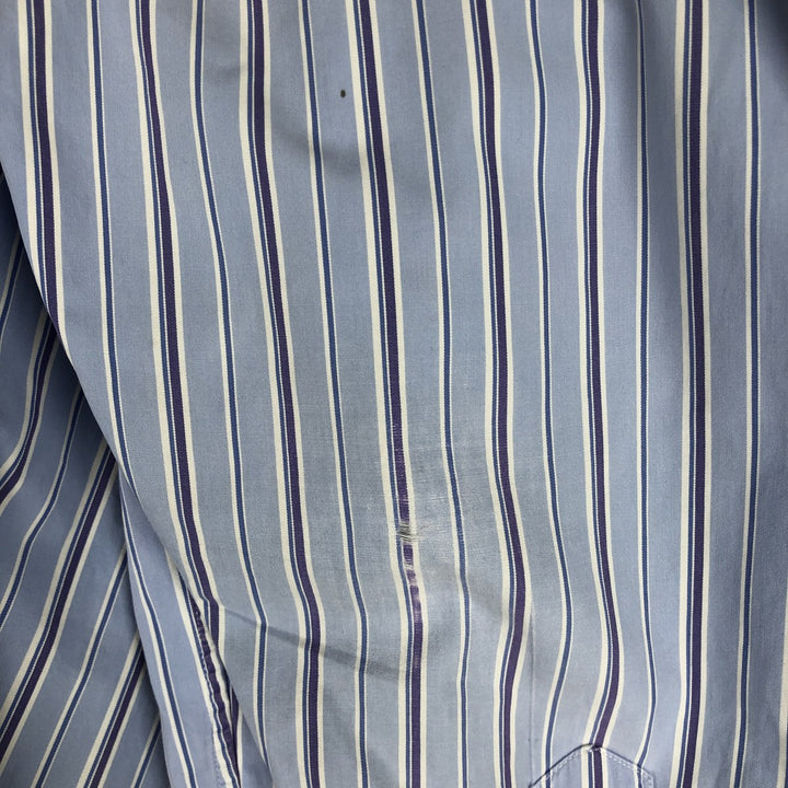 Ralph Lauren Classic Fit Long Sleeve Button Down Striped Shirt Men's XL cotton blue type Vintage Second Hand