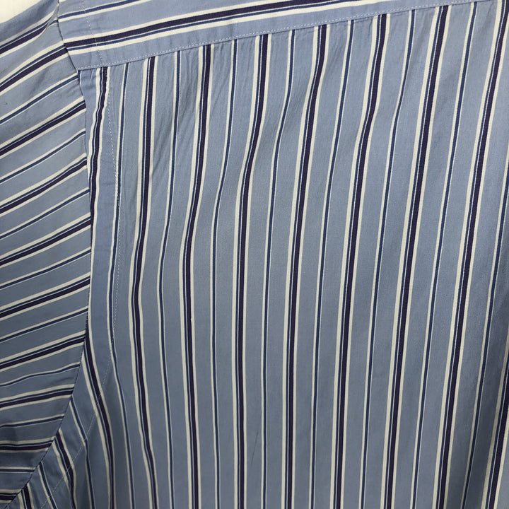 Ralph Lauren Classic Fit Long Sleeve Button Down Striped Shirt Men's XL cotton blue type Vintage Second Hand