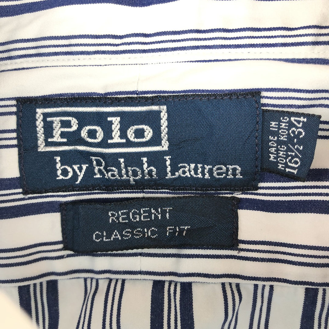 Ralph Lauren POLO by Ralph Lauren REGENT CLASSIC FIT Long-Sleeve Cotton Shirt, Men's Size XL (approx.) cotton white type Vintage Second Hand
