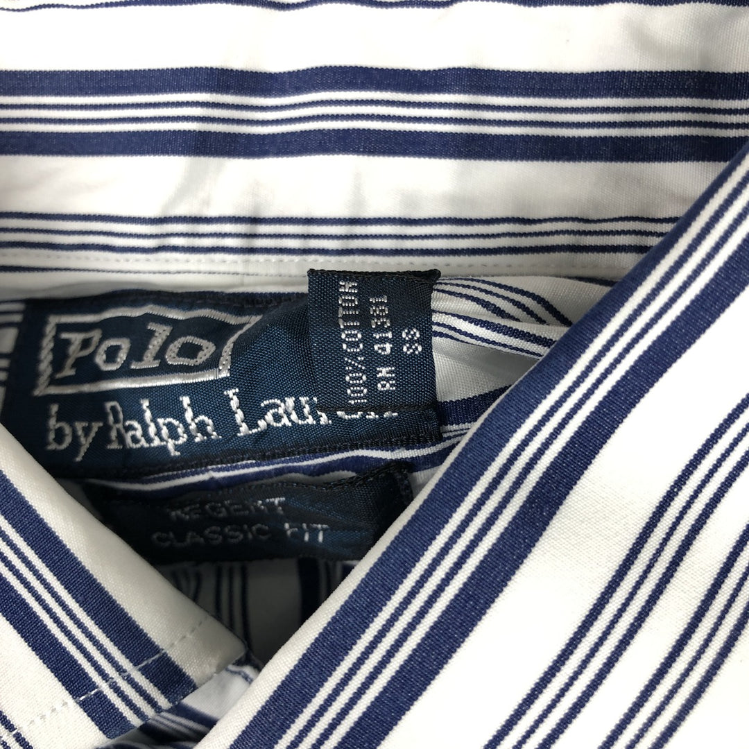 Ralph Lauren POLO by Ralph Lauren REGENT CLASSIC FIT Long-Sleeve Cotton Shirt, Men's Size XL (approx.) cotton white type Vintage Second Hand